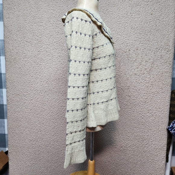 Ray Cassin Button Up Cardigan Beige Sweater Size F see photos for measurements. - Picture 2 of 8